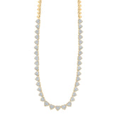 4CTW-DIA NK FASHION HEART NECKLACE (17 INCH)